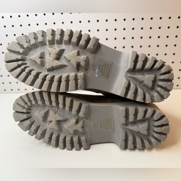 Anthropologie | Matisse Hudson Stompy Boots in Gray Faux Suede Ankle Size 8.5M - Picture 11 of 15